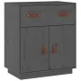 Solid gray pine wood sideboard 65.5x40x75 cm by vidaXL, Sideboards - Ref: Foro24-820129, Price: 95,18 €, Discount: %