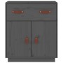 Sideboard aus massivem grauem Kiefernholz, 65,5 x 40 x 75 cm von vidaXL, Sideboards - Ref: Foro24-820129, Preis: 96,20 €, Rab...