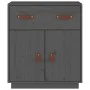 Solid gray pine wood sideboard 65.5x40x75 cm by vidaXL, Sideboards - Ref: Foro24-820129, Price: 95,18 €, Discount: %