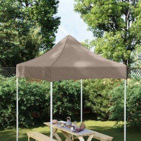 Techo de carpa para celebraciones gris taupé 2x2 m 270 g/m²