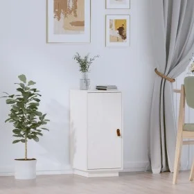Solid white pine wood sideboard 34x40x75 cm by vidaXL, Sideboards - Ref: Foro24-820113, Price: 60,48 €, Discount: %