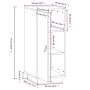 Sideboard aus massivem weißem Kiefernholz, 34 x 40 x 75 cm von vidaXL, Sideboards - Ref: Foro24-820113, Preis: 60,48 €, Rabat...