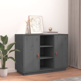 Sideboard aus massivem grauem Kiefernholz, 100 x 40 x 75 cm von vidaXL, Sideboards - Ref: Foro24-820134, Preis: 158,01 €, Rab...