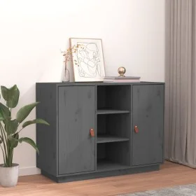 Sideboard aus massivem grauem Kiefernholz, 100 x 40 x 75 cm von vidaXL, Sideboards - Ref: Foro24-820134, Preis: 155,45 €, Rab...
