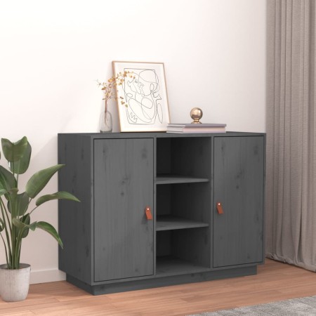 Sideboard aus massivem grauem Kiefernholz, 100 x 40 x 75 cm von vidaXL, Sideboards - Ref: Foro24-820134, Preis: 157,94 €, Rab...