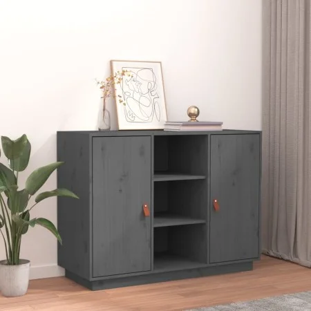Solid gray pine wood sideboard 100x40x75 cm by vidaXL, Sideboards - Ref: Foro24-820134, Price: 155,45 €, Discount: %