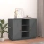 Solid gray pine wood sideboard 100x40x75 cm by vidaXL, Sideboards - Ref: Foro24-820134, Price: 155,45 €, Discount: %