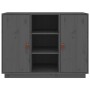 Sideboard aus massivem grauem Kiefernholz, 100 x 40 x 75 cm von vidaXL, Sideboards - Ref: Foro24-820134, Preis: 157,94 €, Rab...