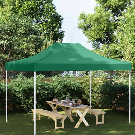 Techo de carpa para celebraciones verde 4x3 m 270 g/m²