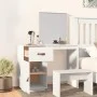 Weißer Frisiertisch aus massivem Kiefernholz 95x50x134 cm von vidaXL, Schlafzimmerkommoden - Ref: Foro24-820088, Preis: 122,9...