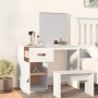 Weißer Frisiertisch aus massivem Kiefernholz 95x50x134 cm von vidaXL, Schlafzimmerkommoden - Ref: Foro24-820088, Preis: 124,2...
