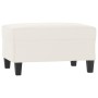 Sofá de 3 plazas y taburete tela microfibra beige 210 cm