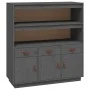 Tall sideboard solid gray pine wood 100x40x108.5 cm by vidaXL, Sideboards - Ref: Foro24-820164, Price: 191,48 €, Discount: %