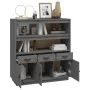 Tall sideboard solid gray pine wood 100x40x108.5 cm by vidaXL, Sideboards - Ref: Foro24-820164, Price: 191,48 €, Discount: %
