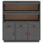 Tall sideboard solid gray pine wood 100x40x108.5 cm by vidaXL, Sideboards - Ref: Foro24-820164, Price: 191,48 €, Discount: %