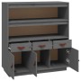 Hohes Sideboard aus massivem grauem Kiefernholz, 100 x 40 x 108,5 cm von vidaXL, Sideboards - Ref: Foro24-820164, Preis: 193,...