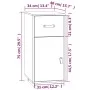 Aparador de madera maciza de pino gris 34x40x75 cm de vidaXL, Aparadores - Ref: Foro24-820124, Precio: 67,32 €, Descuento: %