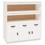 Hohes Sideboard aus massivem weißem Kiefernholz, 100 x 40 x 108,5 cm von vidaXL, Sideboards - Ref: Foro24-820163, Preis: 157,...
