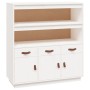 Hohes Sideboard aus massivem weißem Kiefernholz, 100 x 40 x 108,5 cm von vidaXL, Sideboards - Ref: Foro24-820163, Preis: 159,...