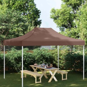 Techo de carpa para celebraciones marrón 4x3 m 270 g/m²