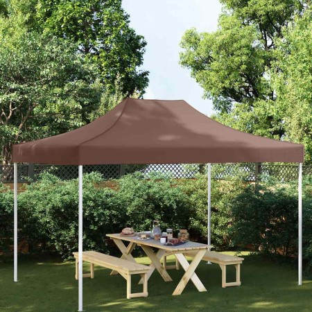 Techo de carpa para celebraciones marrón 4x3 m 270 g/m²