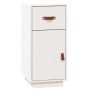 Aparador de madera maciza de pino blanco 34x40x75 cm de vidaXL, Aparadores - Ref: Foro24-820123, Precio: 64,37 €, Descuento: %