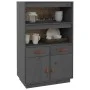 Solid gray pine wood sideboard 67x40x108.5 cm by vidaXL, Sideboards - Ref: Foro24-820159, Price: 146,10 €, Discount: %