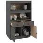 Solid gray pine wood sideboard 67x40x108.5 cm by vidaXL, Sideboards - Ref: Foro24-820159, Price: 146,10 €, Discount: %