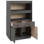 Solid gray pine wood sideboard 67x40x108.5 cm by vidaXL, Sideboards - Ref: Foro24-820159, Price: 146,10 €, Discount: %