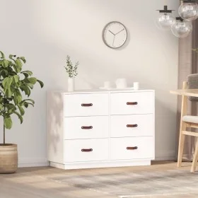 Solid white pine wood sideboard 100x40x75 cm by vidaXL, Sideboards - Ref: Foro24-820143, Price: 140,90 €, Discount: %