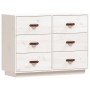 Sideboard aus massivem weißem Kiefernholz, 100 x 40 x 75 cm von vidaXL, Sideboards - Ref: Foro24-820143, Preis: 142,37 €, Rab...