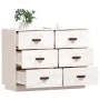Sideboard aus massivem weißem Kiefernholz, 100 x 40 x 75 cm von vidaXL, Sideboards - Ref: Foro24-820143, Preis: 140,90 €, Rab...