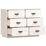 Sideboard aus massivem weißem Kiefernholz, 100 x 40 x 75 cm von vidaXL, Sideboards - Ref: Foro24-820143, Preis: 140,90 €, Rab...