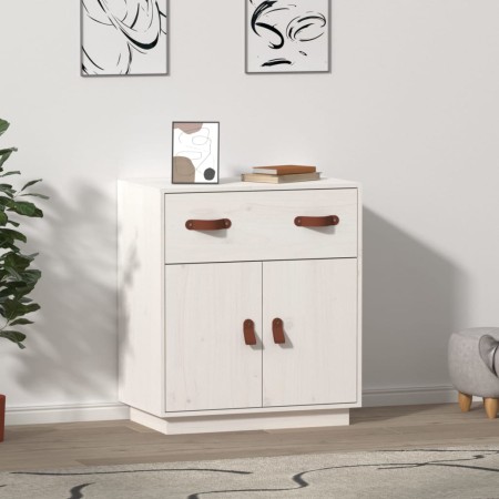 Sideboard aus massivem weißem Kiefernholz, 65,5 x 40 x 75 cm von vidaXL, Sideboards - Ref: Foro24-820128, Preis: 90,86 €, Rab...