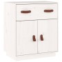 Sideboard aus massivem weißem Kiefernholz, 65,5 x 40 x 75 cm von vidaXL, Sideboards - Ref: Foro24-820128, Preis: 90,86 €, Rab...