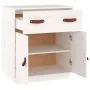 Solid white pine wood sideboard 65.5x40x75 cm by vidaXL, Sideboards - Ref: Foro24-820128, Price: 81,06 €, Discount: %