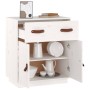 Solid white pine wood sideboard 65.5x40x75 cm by vidaXL, Sideboards - Ref: Foro24-820128, Price: 90,80 €, Discount: %