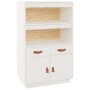 Sideboard aus massivem weißem Kiefernholz, 67 x 40 x 108,5 cm von vidaXL, Sideboards - Ref: Foro24-820158, Preis: 121,05 €, R...