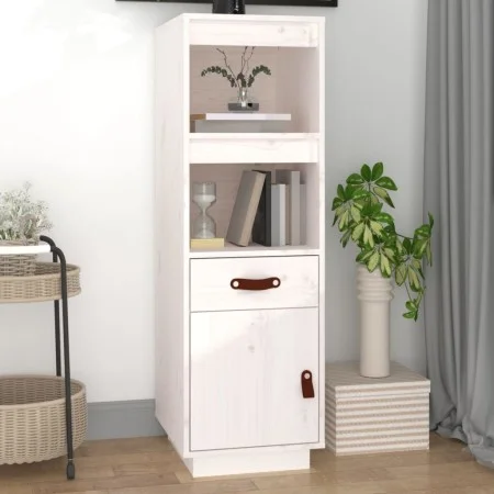 Hohes Sideboard aus massivem weißem Kiefernholz, 34 x 40 x 108,5 cm von vidaXL, Sideboards - Ref: Foro24-820153, Preis: 78,08...