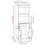 Aparador alto madera maciza de pino blanco 34x40x108,5 cm de vidaXL, Aparadores - Ref: Foro24-820153, Precio: 78,07 €, Descue...