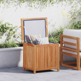Caja de almacenaje de jardín madera maciza de teca 60x50x58 cm