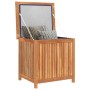 Caja de almacenaje de jardín madera maciza de teca 60x50x58 cm