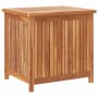Caja de almacenaje de jardín madera maciza de teca 60x50x58 cm