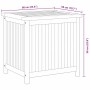 Caja de almacenaje de jardín madera maciza de teca 60x50x58 cm