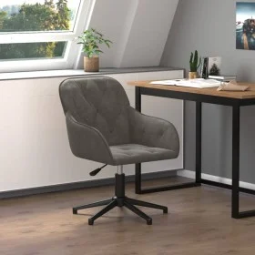 Bürodrehstuhl aus dunkelgrauem Samt von vidaXL, Bürostühle - Ref: Foro24-344857, Preis: 83,65 €, Rabatt: %