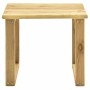 Tumbona de jardín con mesa de madera de pino impregnada