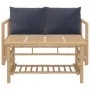 2-piece bamboo garden furniture set with dark gray cushions by vidaXL, Garden sets - Ref: Foro24-319266, Price: 246,45 €, Dis...