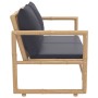 2-piece bamboo garden furniture set with dark gray cushions by vidaXL, Garden sets - Ref: Foro24-319266, Price: 246,02 €, Dis...