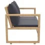 2-piece bamboo garden furniture set with dark gray cushions by vidaXL, Garden sets - Ref: Foro24-319266, Price: 246,45 €, Dis...