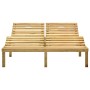 Tumbona doble de madera de pino impregnada verde
